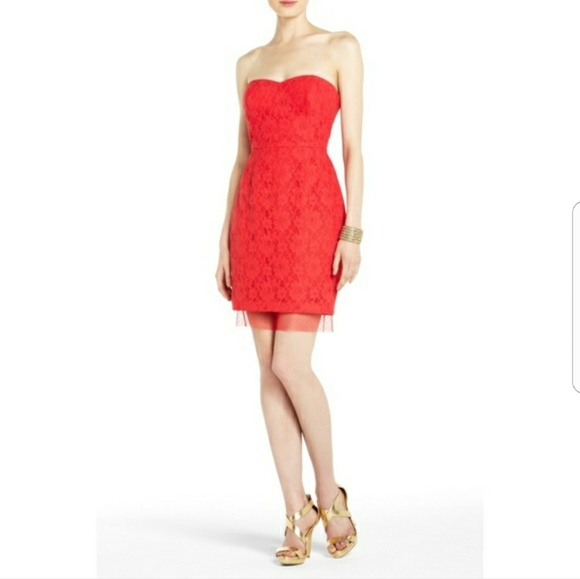 BCBGMaxAzria Dresses & Skirts - BCBG Roselle red lace dress